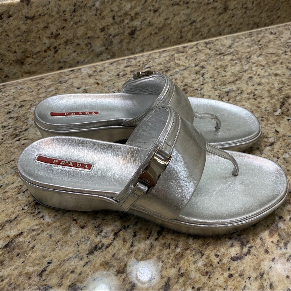 Prada Silver Women's Sandals